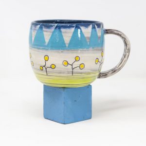 Mug, handmade, slipware, colourfull, celebration, ceramics, pottery, contemporary, female run business